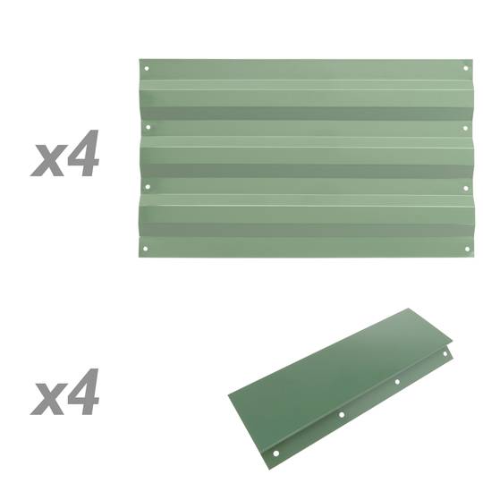 Metall grün Pflanzer Blumenkasten 80x80x30 cm