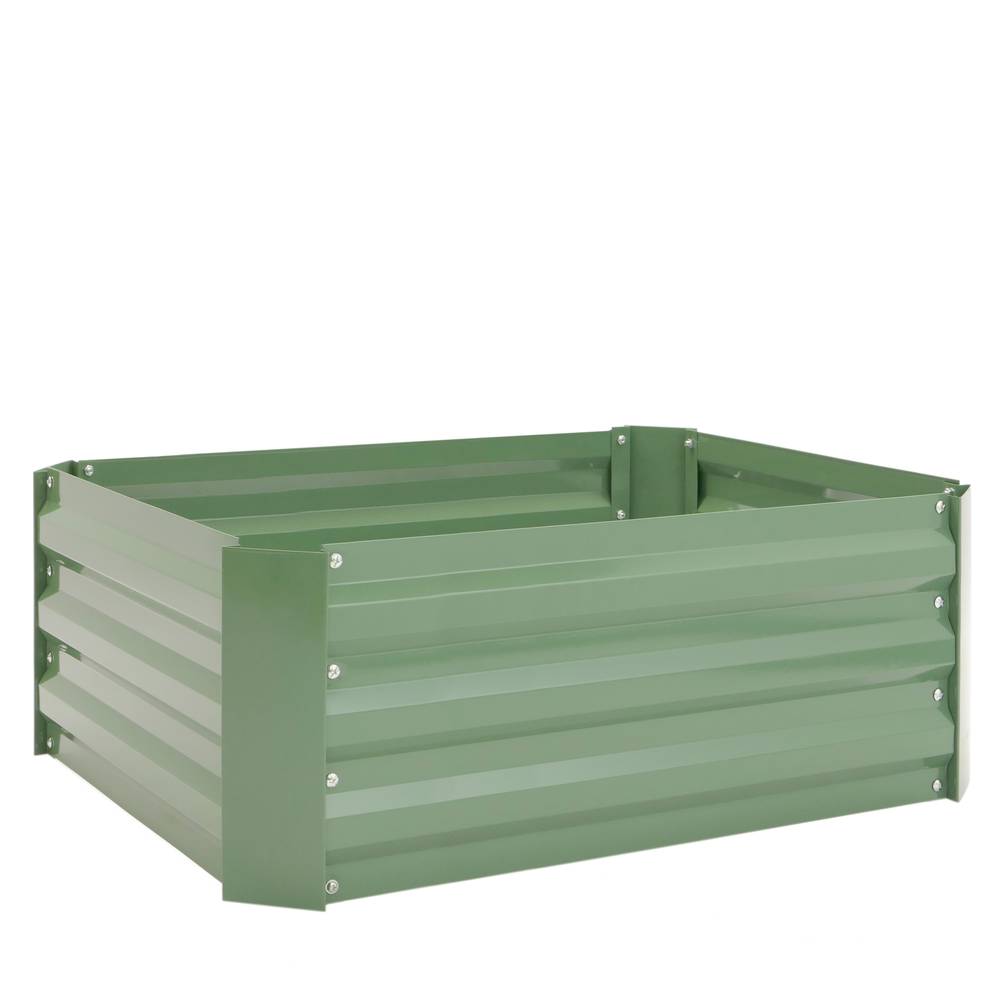 Fioriera in metallo verde 100x60x30 cm