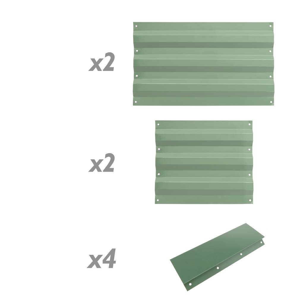 Fioriera in metallo verde 100x60x30 cm