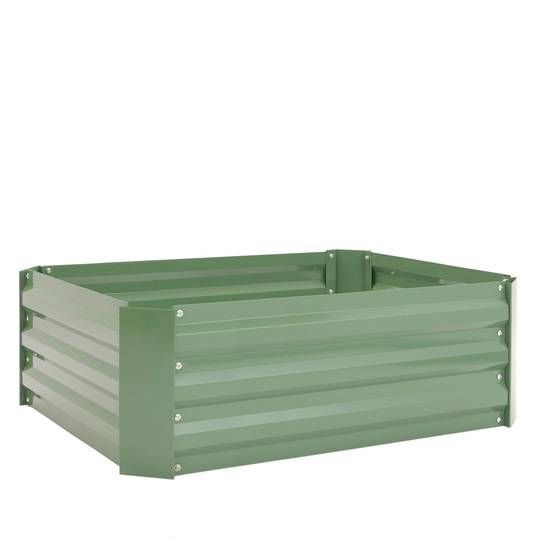 Groene metalen plantenbak 120x60x30 cm