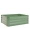 Groene metalen plantenbak 120x60x30 cm