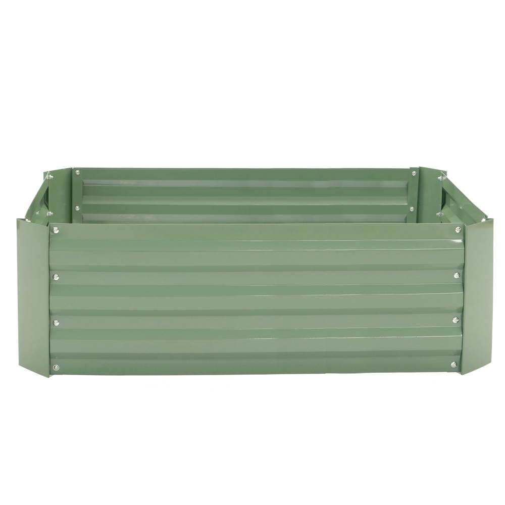 Groene metalen plantenbak 120x60x30 cm