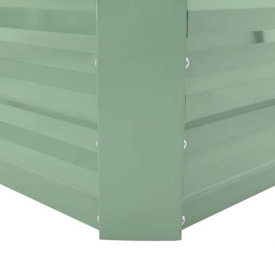 Groene metalen plantenbak 120x60x30 cm