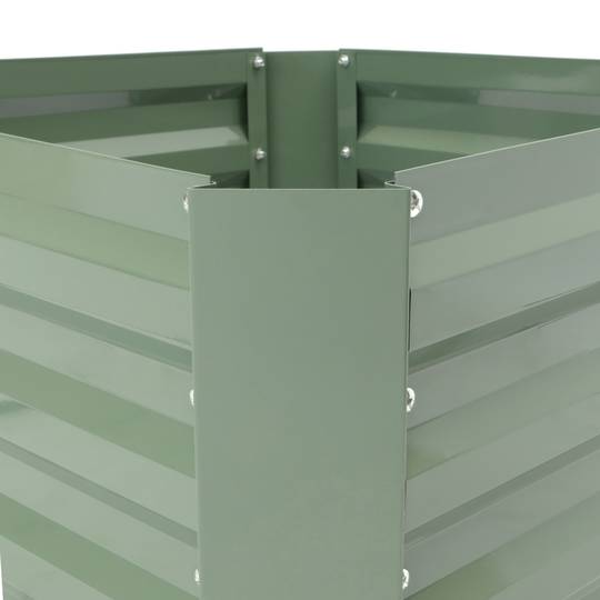 Groene metalen plantenbak 120x60x30 cm