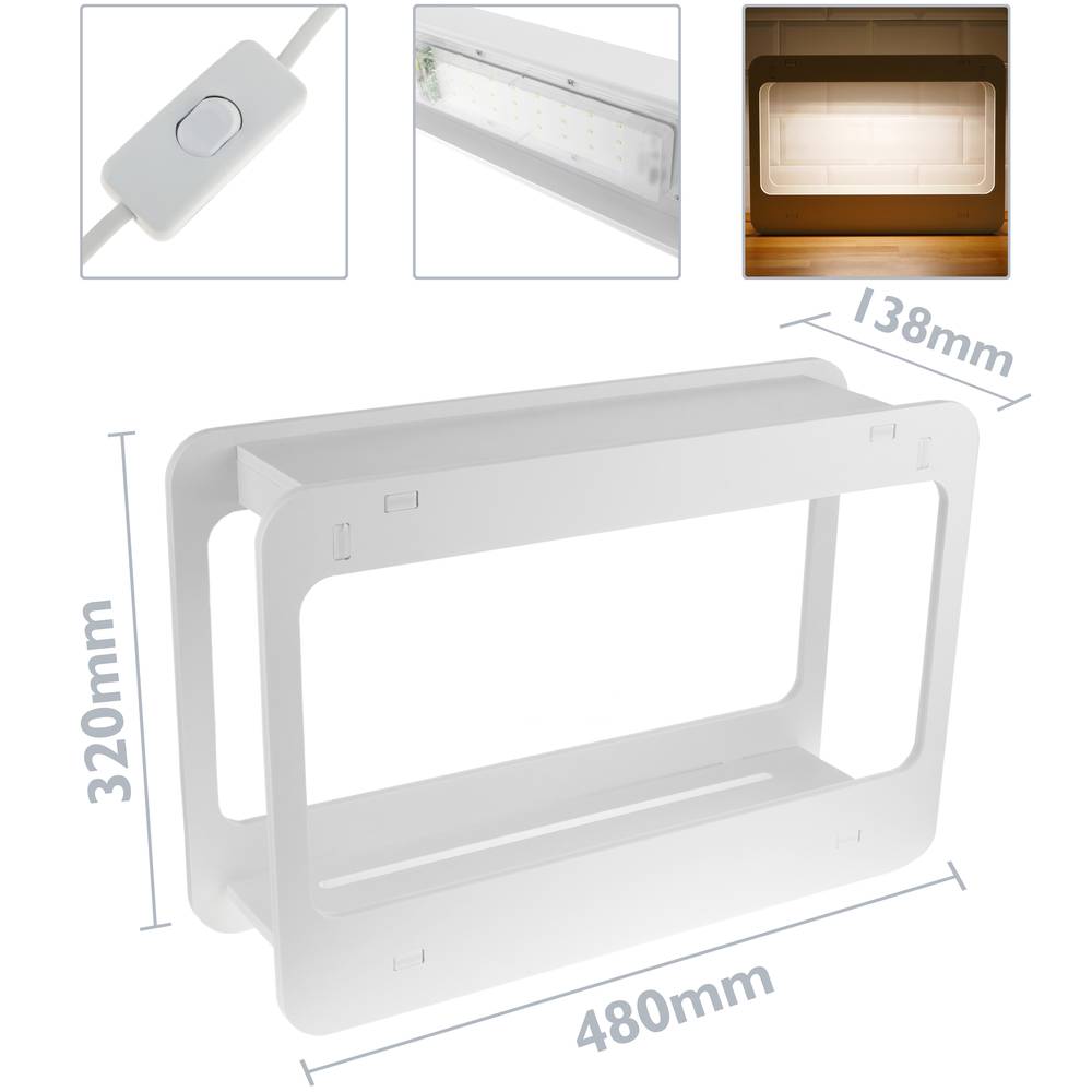 Plantengroeikit voor gebruik binnenshuis met wit LED-licht 850 lm 14W