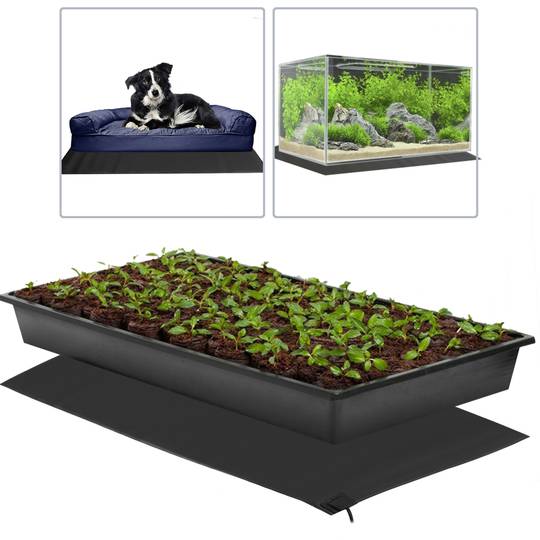 Tapis chauffant thermique pour plantes reptile terrarium semis et  hydroponique 527x508mm 45W - Cablematic
