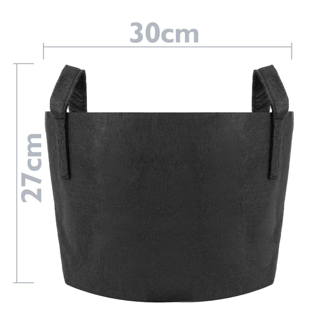 Bolsa para cultivo y crecimiento de plantas Maceta de tela geotextil de 20 litros 30x27cm