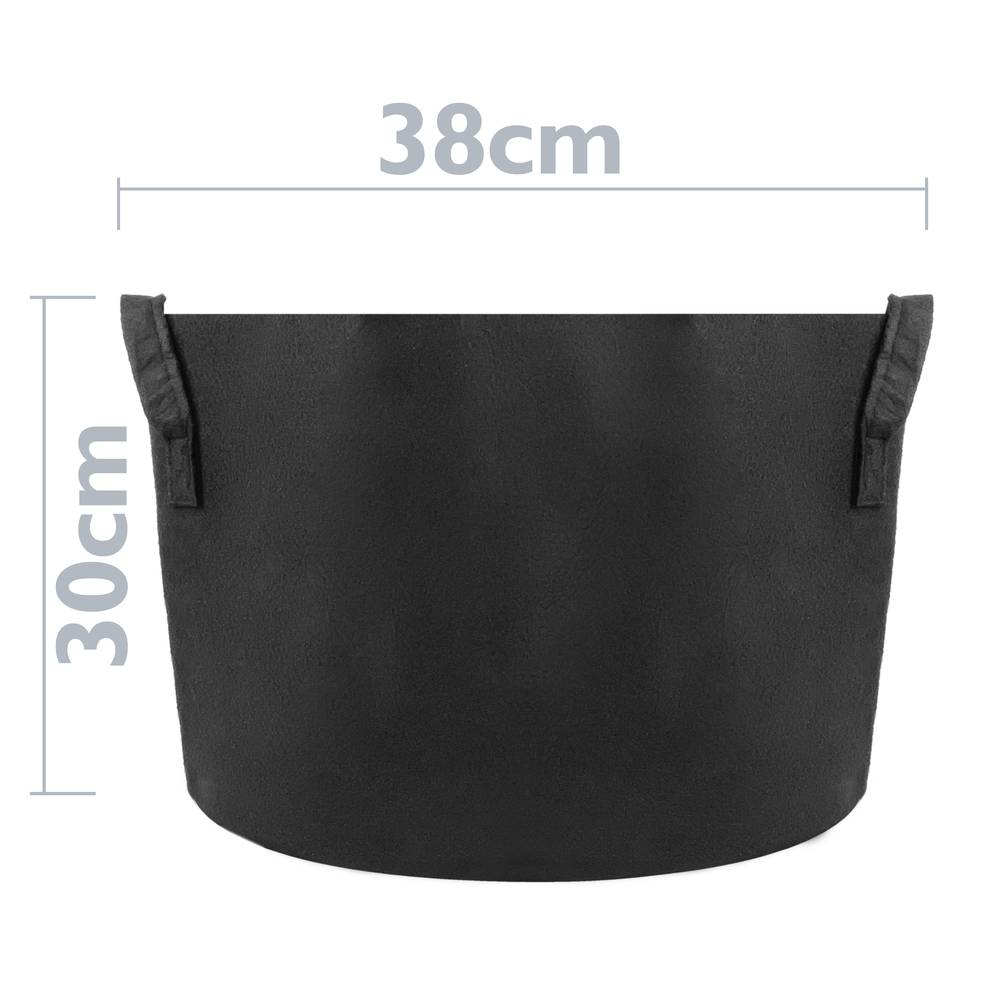 Bossa per cultiu i creixement de plantes Test de tela geotèxtil de 40 litres 38x30cm 5-pack