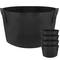 Sacchi per piante in crescita Contenitore di tessuto Borse da 60 litri 50x32cm 5-pack