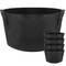 Bolsa para cultivo y crecimiento de plantas Maceta de tela geotextil de 80 litros 55x40cm 5-pack