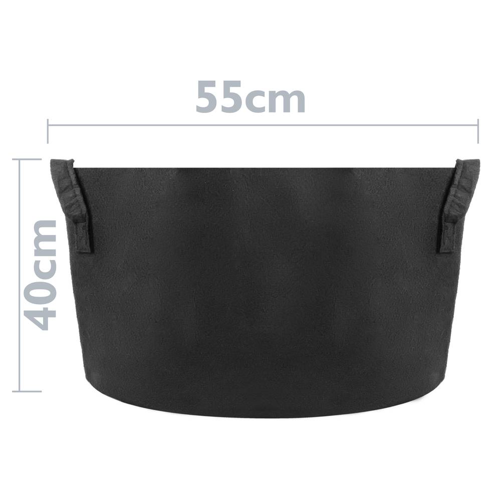 Planting grow bags Plat pots made of fabric felt 20 gallons 55x40cm 5-pack
