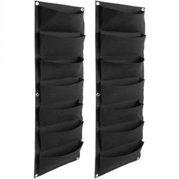 Giardino verticale per pareti in feltro per la crescita delle piante 30x100 cm con 7 tasche 2-pack