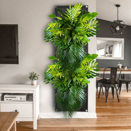 Giardino verticale per pareti in feltro per la crescita delle piante 30x100 cm con 7 tasche 2-pack