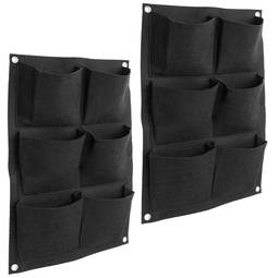 Giardino verticale per pareti in feltro per la crescita delle piante 35x50cm cm con 6 tasche 2-pack