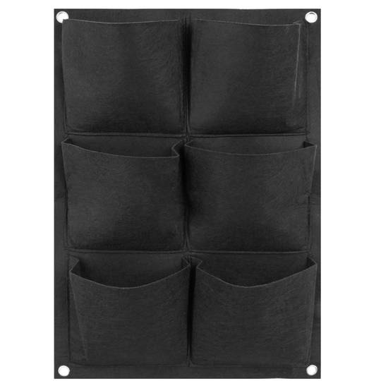 Jardí vertical de feltre per a creixement de plantes 35x50cm amb 6 butxaques 2-pack