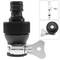 Universal faucet connector with flange from 1/2