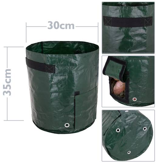 Grow bag per giardino 30 x 35 cm 3 unità