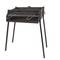 50x75 cm rectangular charcoal barbecue with legs BBQ grill with support for paella for garden and camping