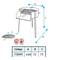 Barbecue a carbonella rotondo 60x75 cm con gambe Griglia per barbecue con supporto per paella per giardino e campeggio