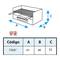 61x32 cm rectangular charcoal barbecue drawer format with legs BBQ grill for garden and camping
