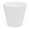 Conical-shaped polypropylene pot for plants with a diameter of 32x29 cm, white color
