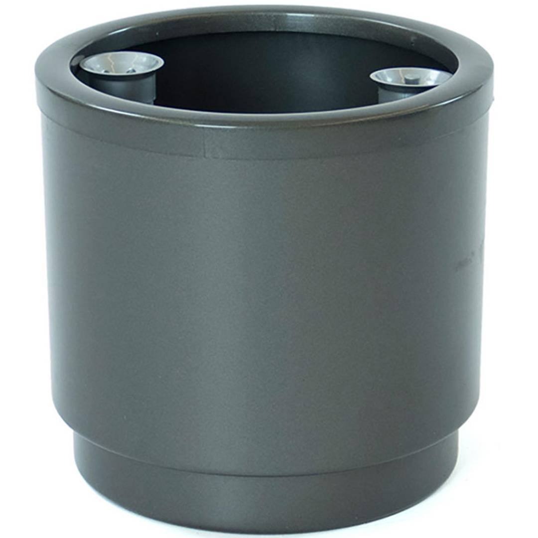 Jardinière hydroponique en polypropylène pour plantes d'un diamètre de 26 cm, couleur anthracite