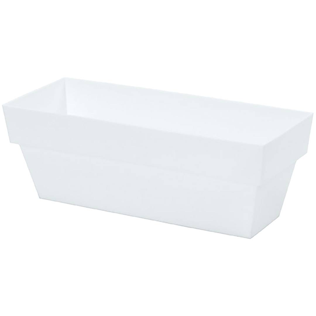 Limited rectangular polypropylene planter for 10x25 cm white plants