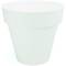 Pot en polypropylène de forme conique pour plantes d'un diamètre de 14 cm, couleur blanche