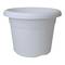 Conical-shaped polypropylene pot for plants with a diameter of 18x13 cm, white color
