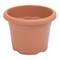 Vaso de polipropileno em forma de cone para plantas com diâmetro de 18x13 cm, cor terracota