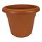 Conical-shaped polypropylene pot for plants with a diameter of 35x26 cm, terracotta color