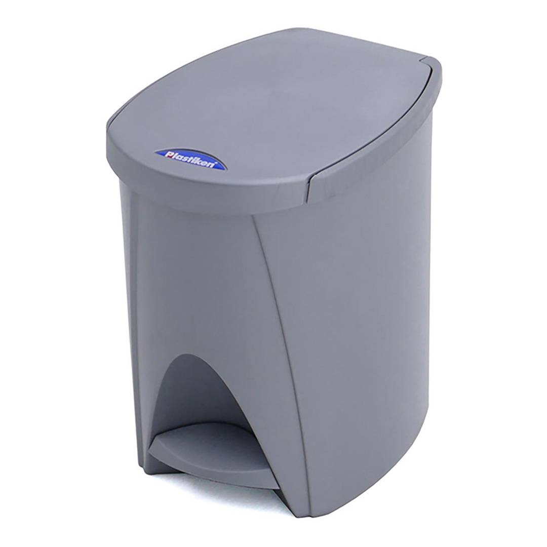 Cubo de basura metálico para reciclaje con 2 compartimentos de 2 x 20  litros (40 L) color negro - Cablematic