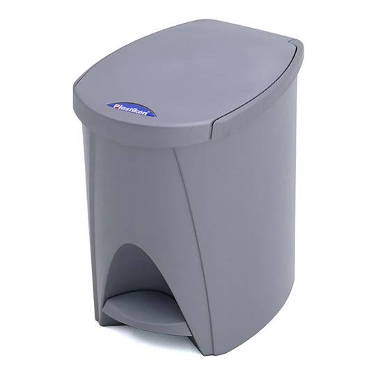 Cubo de basura metálico para reciclaje con 2 compartimentos de 2 x 20  litros (40 L) color blanco - Cablematic
