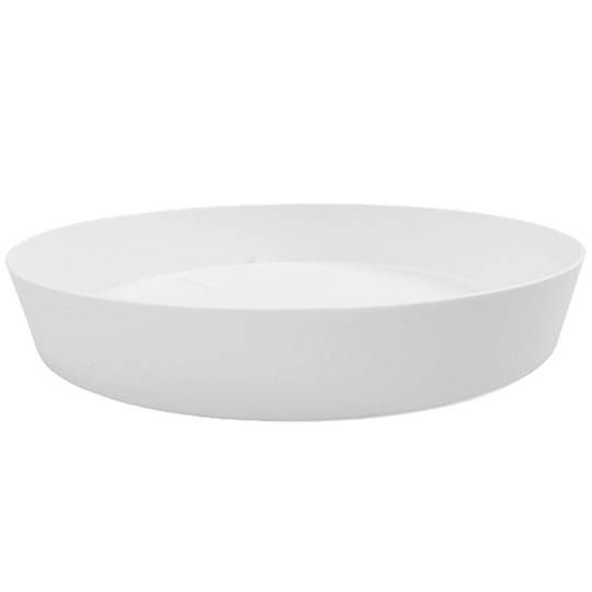 White polypropylene saucer for pot with a diameter of 17 cm