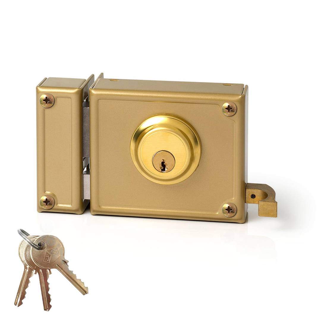 100mm left hand rim lock and entry key JIS 12-10I