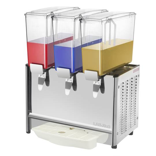 Máquina dispensadora de zumos y bebidas frías y calientes para uso comercial de 9L x 3 tanques