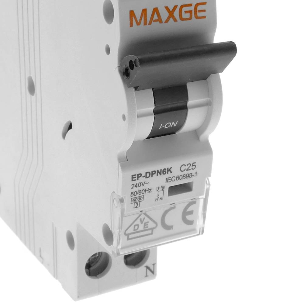 Interruptor automàtic magnetotèrmic DPN 1P+N 25A 6kA