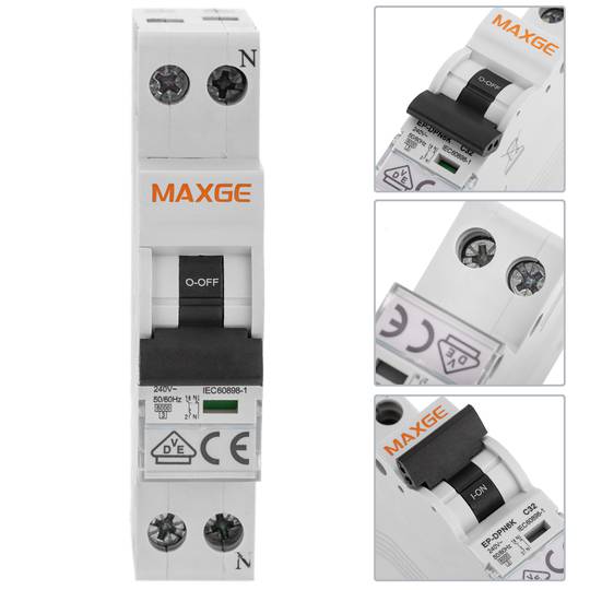 Interruptor automàtic magnetotèrmic DPN 1P+N 32A 6kA