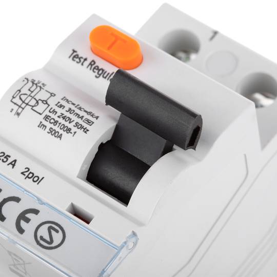 Residual current circuit breaker RCD 2P 25A 6kA