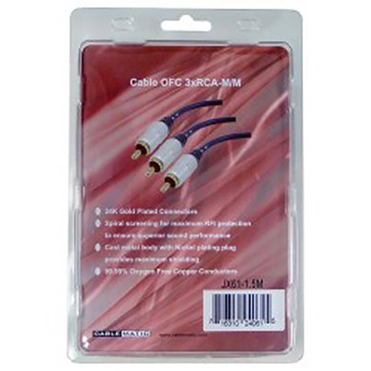 OFC Cabo 3xRCA-M/M (1,5 m)