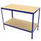 Werktafel voor workshop. Metalen werkbank en MDF-plaat. 275 kg