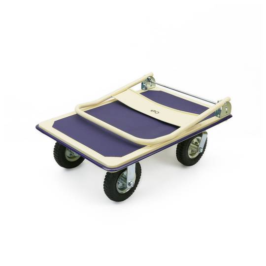 Carrinho de aço com pneus e 350 kg de carga 91x62cm