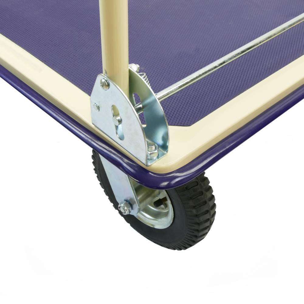 Carrinho de aço com pneus e 350 kg de carga 91x62cm