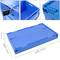 Boîte en plastique EuroBox pliable et empilable. Conteneur en bleu avec couvercle 60x40x32cm 65L