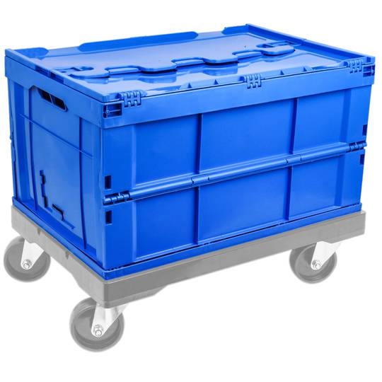 Aufbewahrungsbox für Transport mit Deckel in blauem Plastik - 78