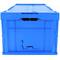 Eurobehälter Kunststoff EuroBox klapp und stapelbarer. Stapelbox blauer mit Deckel 60x40x32cm 5-pack
