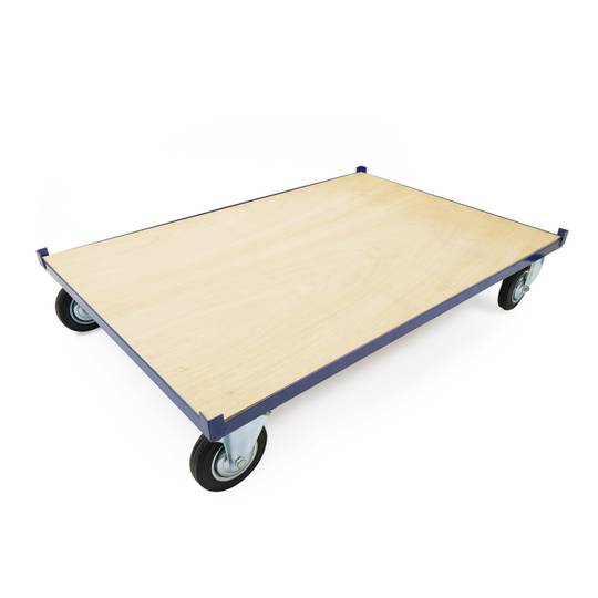 Euro pallet loading and transport platform with wheels with side stops 1210x810x220 mm 500 Kg