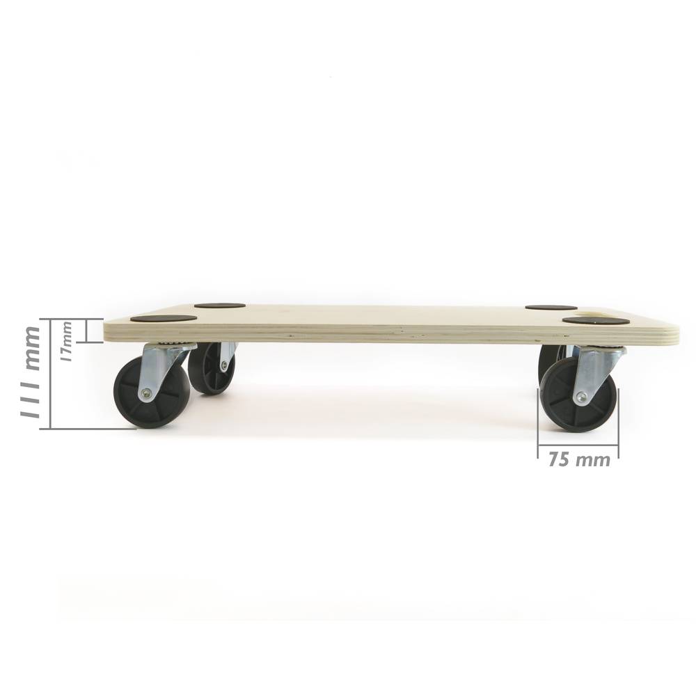 Transport roller platform dolly with wheels 560 x 290 mm