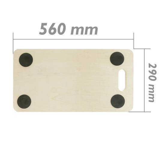 Plataforma de carga e transporte com rodas 560 x 290 mm