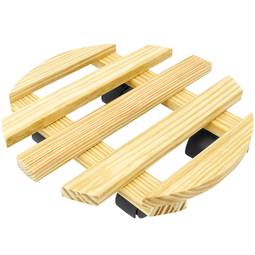 Plataforma rodona de fusta amb rodes 30 cm